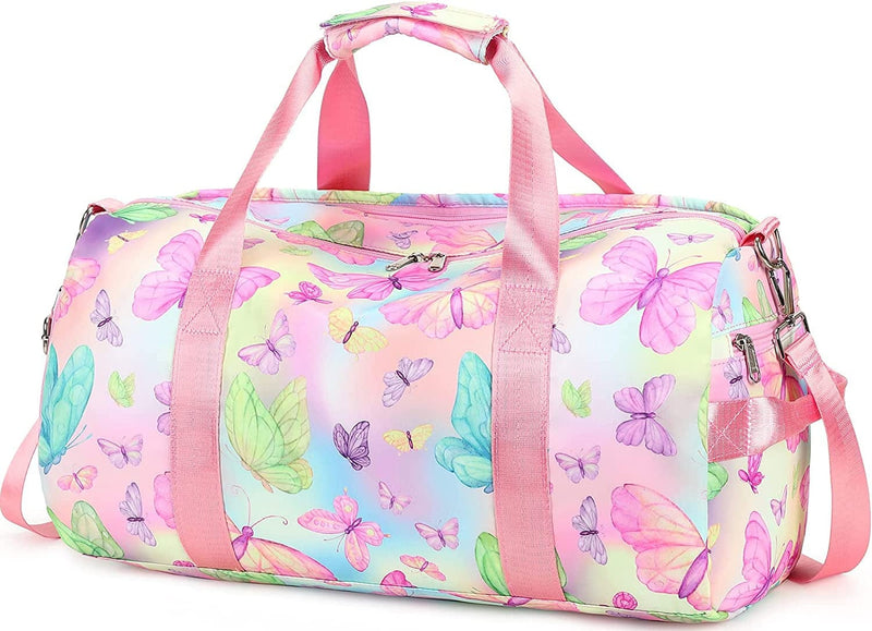 CAMTOP Travel Duffel Bag Women Girls Sport Gym Tote Weekender Overnight Carry-On Bag (2020 Magic ) Home & Garden > Household Supplies > Storage & Organization CAMTOP Butterfly  