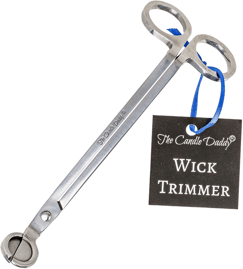 Candle Wick Trimmer Easy Cutter Clipper Scissors Engraved The Candle Daddy Brand Gift Accessory Cleaner Safer Candle [Silver] Home & Garden > Decor > Home Fragrances > Candles The Candle Daddy Default Title  