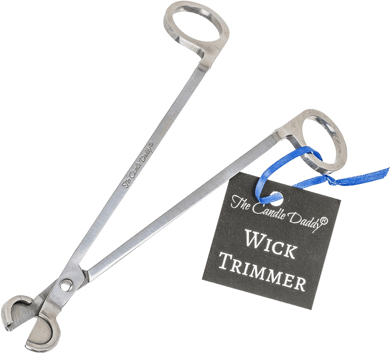 Candle Wick Trimmer Easy Cutter Clipper Scissors Engraved The Candle Daddy Brand Gift Accessory Cleaner Safer Candle [Silver] Home & Garden > Decor > Home Fragrances > Candles The Candle Daddy   