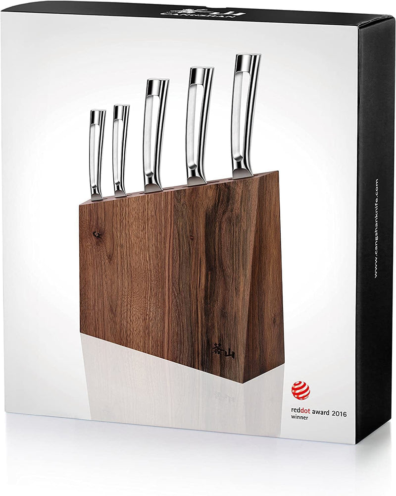 Cangshan N1 Series 6-Piece German Steel Forged Knife Block Set, Walnut Block Home & Garden > Kitchen & Dining > Kitchen Tools & Utensils > Kitchen Knives Cangshan   