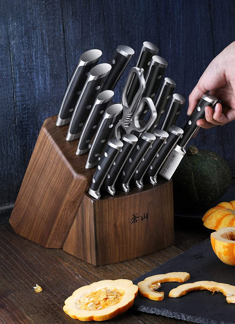Cangshan S Series 1024043 German Steel Forged 17-Piece Knife Block Set, Walnut Home & Garden > Kitchen & Dining > Kitchen Tools & Utensils > Kitchen Knives Cangshan   