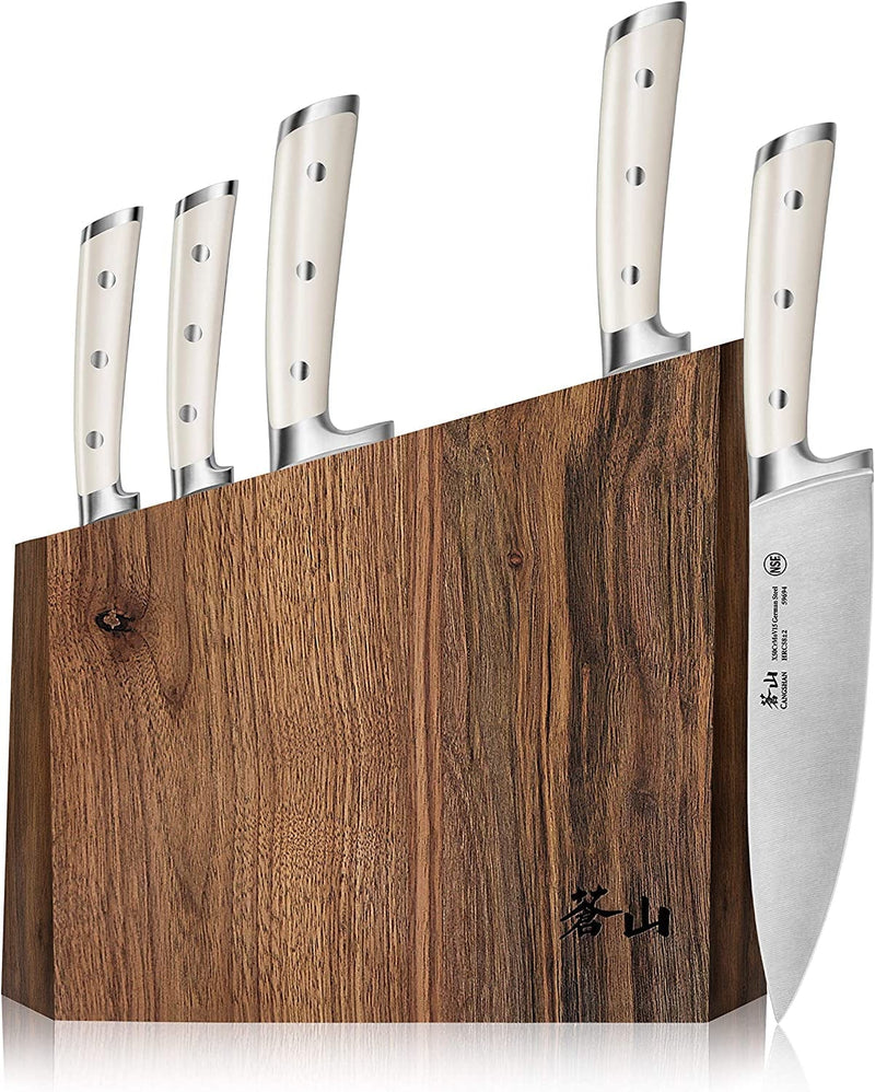 Cangshan S1 Series 59663 6-Piece German Steel Forged Knife Set, Walnut Home & Garden > Kitchen & Dining > Kitchen Tools & Utensils > Kitchen Knives Cangshan White 6-Piece Block Set 
