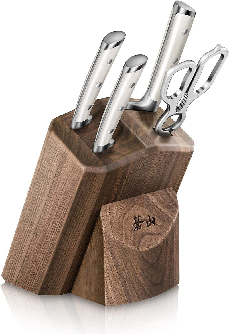 Cangshan S1 Series 59663 6-Piece German Steel Forged Knife Set, Walnut Home & Garden > Kitchen & Dining > Kitchen Tools & Utensils > Kitchen Knives Cangshan White 5-Piece Block Set 