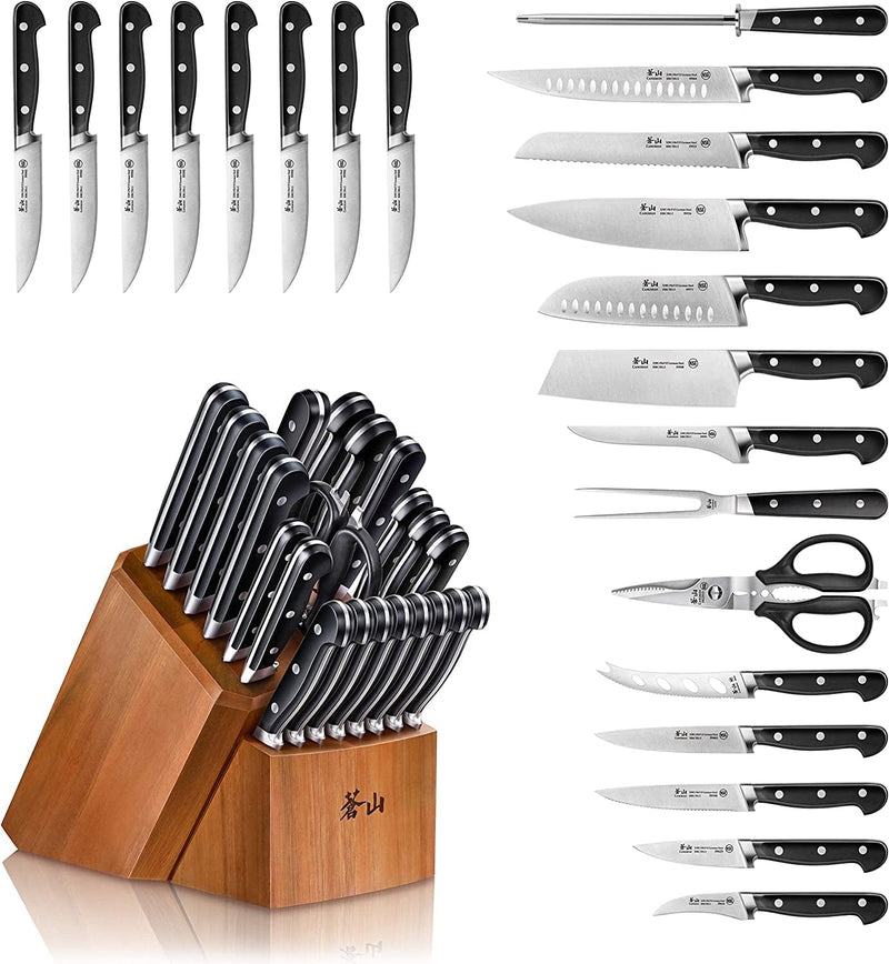 Cangshan V2 Series 1024128 German Steel Forged 23-Piece Knife Block Set, Acacia Home & Garden > Kitchen & Dining > Kitchen Tools & Utensils > Kitchen Knives Cangshan Cutlery Company   
