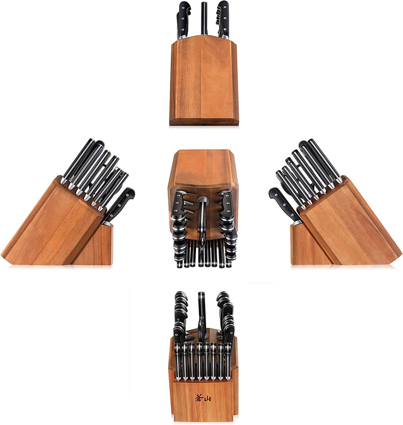 Cangshan V2 Series 1024128 German Steel Forged 23-Piece Knife Block Set, Acacia Home & Garden > Kitchen & Dining > Kitchen Tools & Utensils > Kitchen Knives Cangshan Cutlery Company   