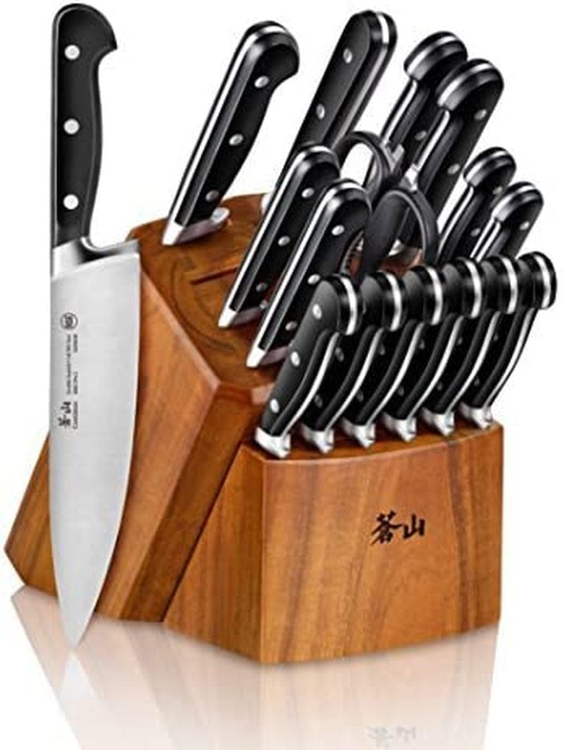 Cangshan V2 Series 1024128 German Steel Forged 23-Piece Knife Block Set, Acacia Home & Garden > Kitchen & Dining > Kitchen Tools & Utensils > Kitchen Knives Cangshan Cutlery Company 17-Piece Knife Block Set  