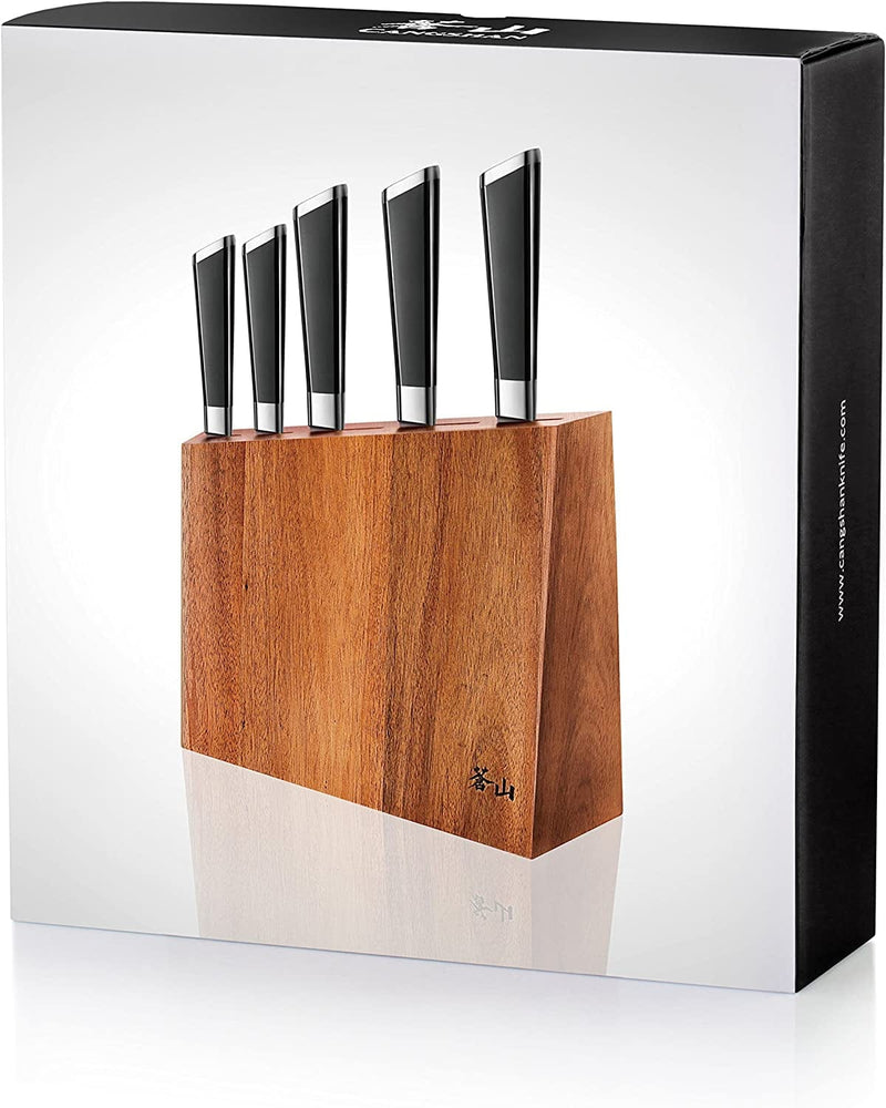 Cangshan Y2 Series Knife Set, 6-Piece German Steel Block, Silver Home & Garden > Kitchen & Dining > Kitchen Tools & Utensils > Kitchen Knives Cangshan   
