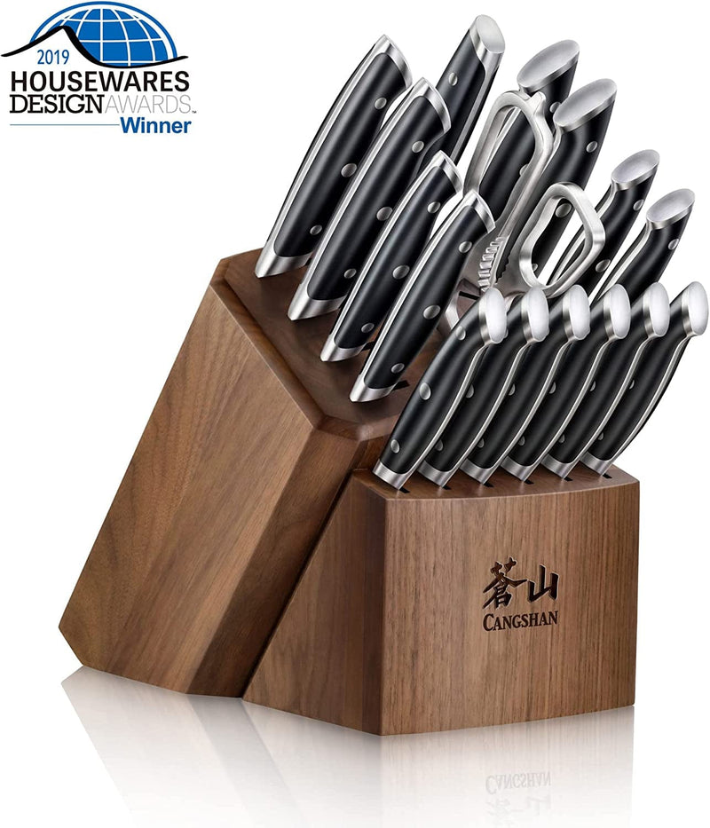 Cangshan Z Series 1024180 German Steel Forged 17-Piece Knife Block Set, Walnut Home & Garden > Kitchen & Dining > Kitchen Tools & Utensils > Kitchen Knives Cangshan   