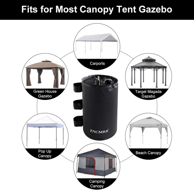 Canopy Water Weight Bag Leg Weights for Pop Up Canopy, Tent, Gazebo, Set of 4, Black