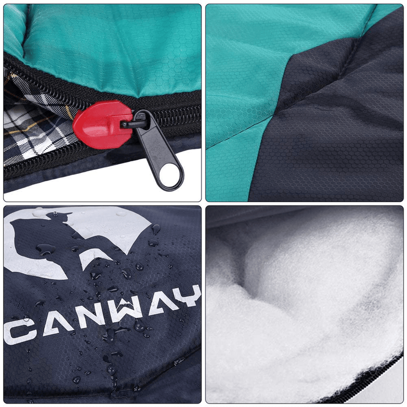 CANWAY Sleeping Bag with Compression Sack, Lightweight and Waterproof for Warm & Cold Weather, Comfort for 4 Seasons Camping/Traveling/Hiking/Backpacking, Adults & Kids Sporting Goods > Outdoor Recreation > Camping & Hiking > Sleeping Bags CANWAY   