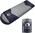 CANWAY Sleeping Bag with Compression Sack, Lightweight and Waterproof for Warm & Cold Weather, Comfort for 4 Seasons Camping/Traveling/Hiking/Backpacking, Adults & Kids Sporting Goods > Outdoor Recreation > Camping & Hiking > Sleeping Bags CANWAY Grey-Polyester  