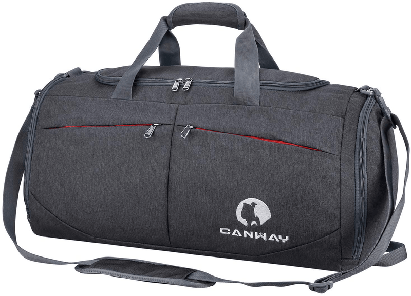 Canway Sports Gym Bag, Travel Duffel bag with Wet Pocket & Shoes Compartment for men women, 45L, Lightweight Home & Garden > Household Supplies > Storage & Organization CANWAY black  