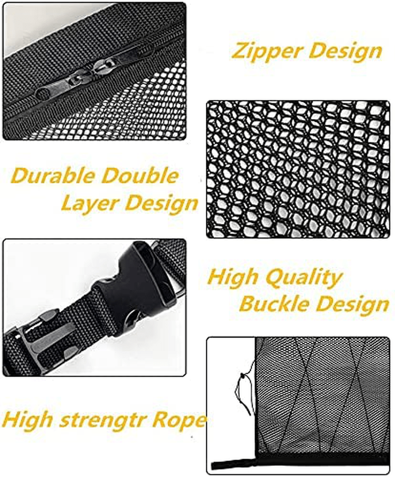 Car Ceiling Cargo Net Pocket, 35.4"X25.5" Car Roof Storage Organizer with Zipper Buckle, Long Trip Camping SUV Storage Bag Tent Putting Quilt Children'S Toy Towel Sundries Interior Accessories Sporting Goods > Outdoor Recreation > Camping & Hiking > Tent Accessories Upwsma   
