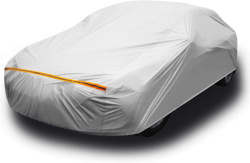 Car Cover for Sedan L (191"-201"), Ohuhu Universal Sedan Car Covers Outdoor UV Protection Auto Cover - Windproof. Dustproof. Scratch Resistant
