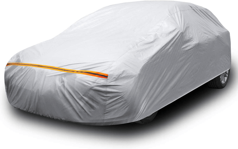 Car Cover for Sedan L (191"-201"), Ohuhu Universal Sedan Car Covers Outdoor UV Protection Auto Cover - Windproof. Dustproof. Scratch Resistant  Ohuhu 180"-191" Length Sedan  
