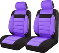 CAR PASS 6PCS Elegance Universal Two Front Car Seat Covers Set ,Foam Back Support,Airbag Compatible Vehicles & Parts > Vehicle Parts & Accessories > Motor Vehicle Parts > Motor Vehicle Seating CAR PASS Black And Purple  
