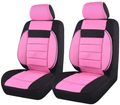 CAR PASS 6PCS Elegance Universal Two Front Car Seat Covers Set ,Foam Back Support,Airbag Compatible Vehicles & Parts > Vehicle Parts & Accessories > Motor Vehicle Parts > Motor Vehicle Seating CAR PASS Black And Rose Red  