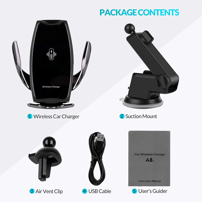Car Phone Mount,Auto-Clamping Smart Sensor 10W Qi Fast Charging Car Front Windshield Dashboard Air Vent Phone Holder Compatible with iPhone12/12 pro max/Samsung S20/note 20 All 4.7-6.7 Inch Smartphone Vehicles & Parts > Vehicle Parts & Accessories > Motor Vehicle Parts > Motor Vehicle Sensors & Gauges HonShoop   