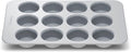 Caraway Non-Stick Ceramic 12-Cup Muffin Pan - Naturally Slick Ceramic Coating - Non-Toxic, PTFE & PFOA Free - Perfect for Cupcakes, Muffins, and More - Cream Home & Garden > Kitchen & Dining > Cookware & Bakeware Caraway Gray  