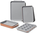 Caraway Nonstick Ceramic Bakeware Set (5 Pieces) - Baking Sheets, Assorted Baking Pans, Cooling Rack, & Storage - Aluminized Steel Body - Non Toxic, PTFE & PFOA Free - Gray Home & Garden > Kitchen & Dining > Cookware & Bakeware Caraway Perracotta 5 Pieces 