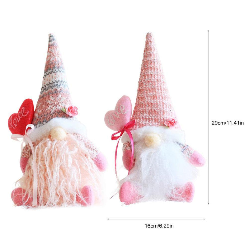 Careslong Valentines Day Decor Handmade Faceless Plush Doll 2 PCS Cute Faceless Tomte Love Ornaments for Girlfriend Valentines Day Gnome Plush for Home Decoration Suitable Home & Garden > Decor > Seasonal & Holiday Decorations Careslong   
