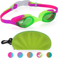 Careula Kids Swim Goggles, Swimming Goggles for Boys Girls Kid Toddlers Age 2-10 Sporting Goods > Outdoor Recreation > Boating & Water Sports > Swimming > Swim Goggles & Masks Careula Green Rose  