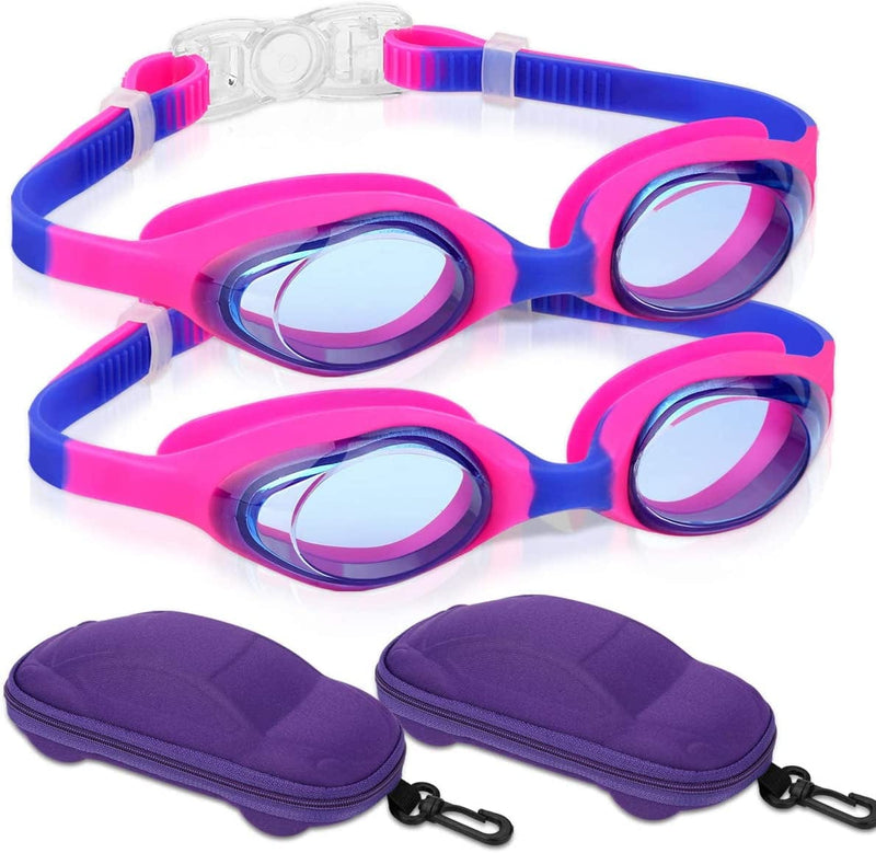 Careula Kids Swim Goggles, Swimming Goggles for Boys Girls Kid Toddlers Age 2-10 Sporting Goods > Outdoor Recreation > Boating & Water Sports > Swimming > Swim Goggles & Masks Careula Purple/Blue&purple/Blue  