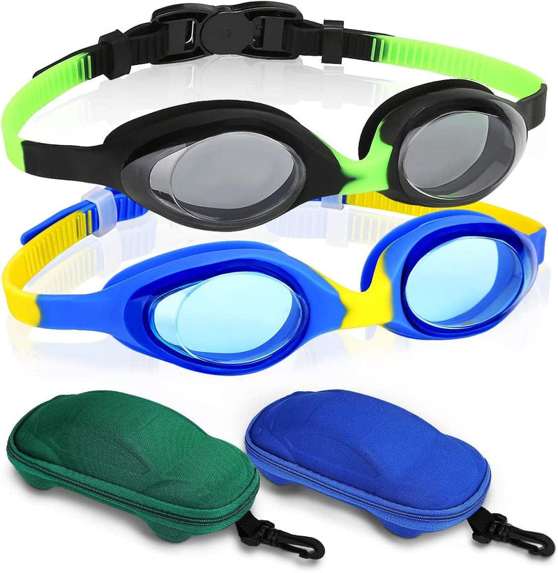 Careula Kids Swim Goggles, Swimming Goggles for Boys Girls Kid Toddlers Age 2-10 Sporting Goods > Outdoor Recreation > Boating & Water Sports > Swimming > Swim Goggles & Masks Careula Green/Black&blue/Yellow  