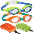 Careula Kids Swim Goggles, Swimming Goggles for Boys Girls Kid Toddlers Age 2-10 Sporting Goods > Outdoor Recreation > Boating & Water Sports > Swimming > Swim Goggles & Masks Careula Green/Blue&orange/Cyan  
