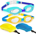 Careula Kids Swim Goggles, Swimming Goggles for Boys Girls Kid Toddlers Age 2-10 Sporting Goods > Outdoor Recreation > Boating & Water Sports > Swimming > Swim Goggles & Masks Careula Dark Blue/Aqua&yellow/Sky Blue  