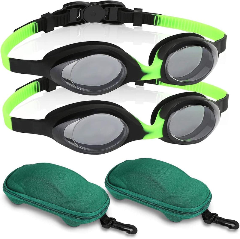 Careula Kids Swim Goggles, Swimming Goggles for Boys Girls Kid Toddlers Age 2-10 Sporting Goods > Outdoor Recreation > Boating & Water Sports > Swimming > Swim Goggles & Masks Careula Green/Black&green/Black  
