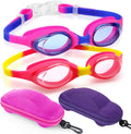 Careula Kids Swim Goggles, Swimming Goggles for Boys Girls Kid Toddlers Age 2-10 Sporting Goods > Outdoor Recreation > Boating & Water Sports > Swimming > Swim Goggles & Masks Careula Blue/Purple&pink/Yellow  
