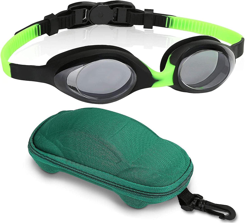 Careula Kids Swim Goggles, Swimming Goggles for Boys Girls Kid Toddlers Age 2-10 Sporting Goods > Outdoor Recreation > Boating & Water Sports > Swimming > Swim Goggles & Masks Careula Green/Black  