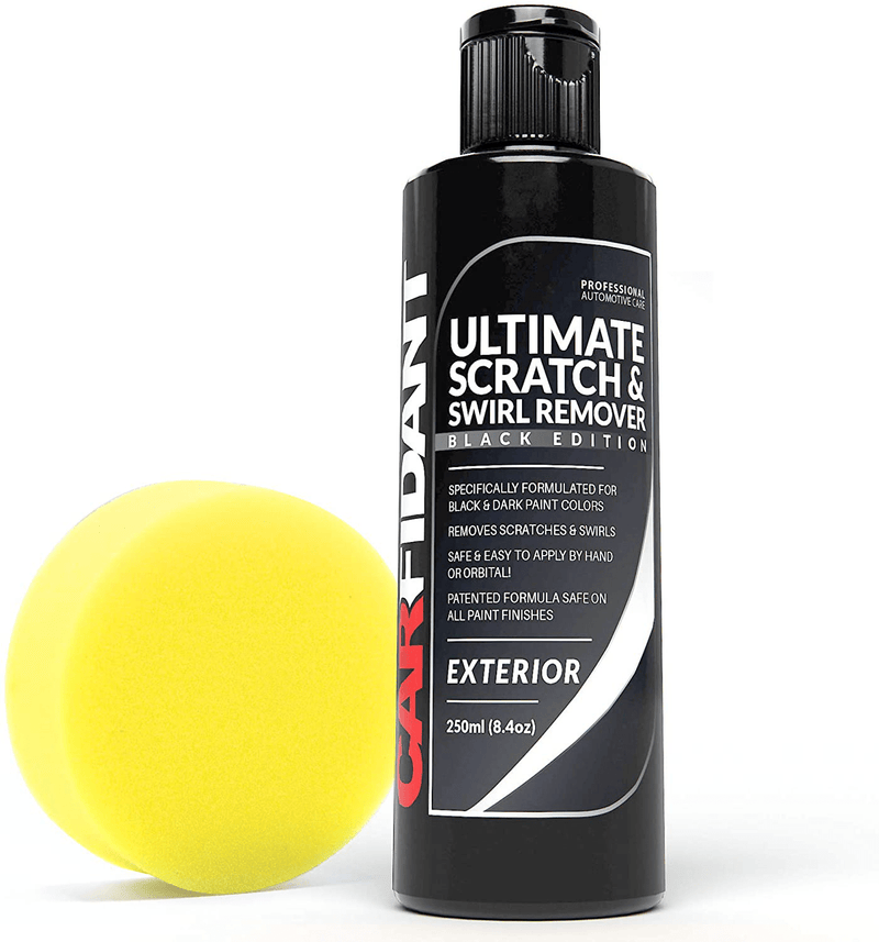 Carfidant Black Car Scratch Remover - Ultimate Scratch and Swirl Remover for Black and Dark Paints- Solvent & Paint Restorer - Repair Paint Scratches, Scratches, Water Spots! Car Polish Buffer Kit  Carfidant 250ml  
