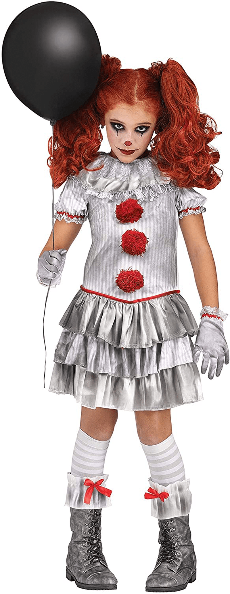 Carnevil Clown Costume for Girls Apparel & Accessories > Costumes & Accessories > Costumes Fun World Small  