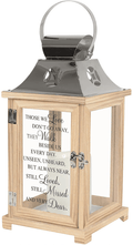 Carson Home Accents Walk Beside Us Memorial Remembrance Battery Powered Flameless Lantern with Automatic Timer, Wood/Silver Home & Garden > Decor > Home Fragrances > Candles Carson Silver  