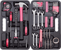 Cartman 148Piece Tool Set General Household Hand Tool Kit with Plastic Toolbox Storage Case Socket and Socket Wrench Sets Hardware > Tools > Tool Sets CARTMAN Pink  