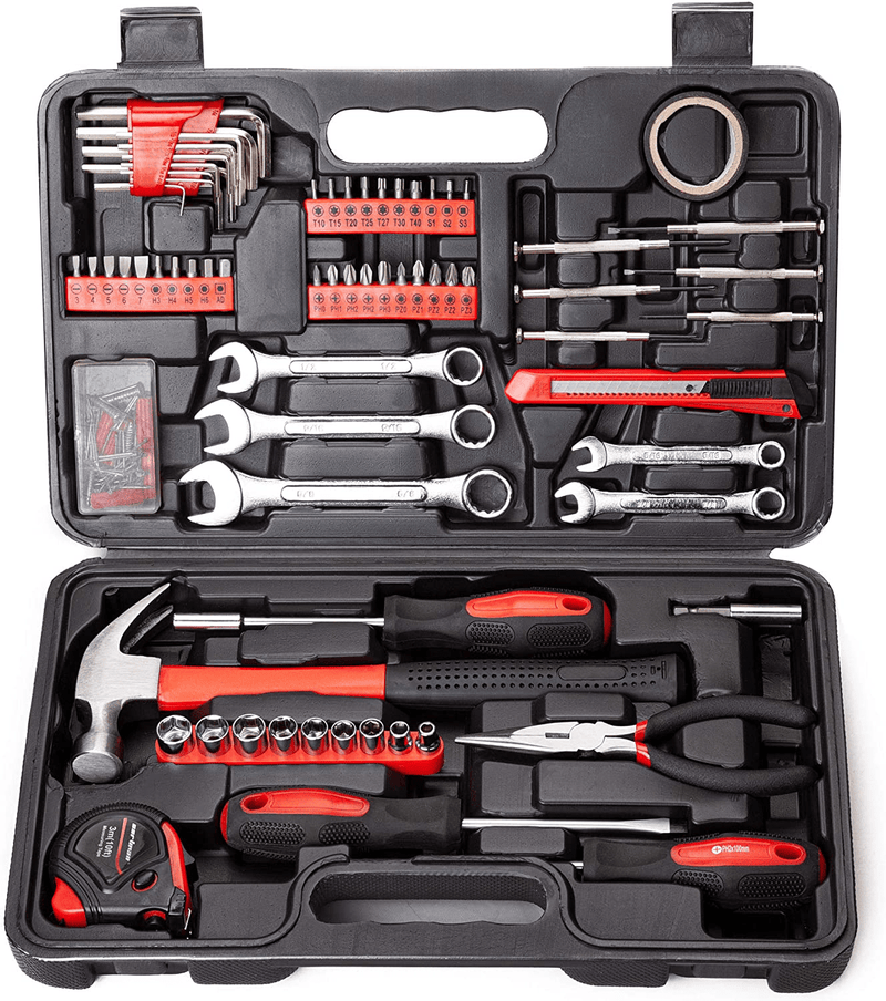 CARTMAN 148Piece Tool Set General Household Hand Tool Kit with Plastic Toolbox Storage Case Socket and Socket Wrench Sets Sporting Goods > Outdoor Recreation > Camping & Hiking > Camping Tools CARTMAN   