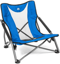 Cascade Mountain Tech Camping Chair - Low Profile Folding Chair for Camping, Beach, Picnic, Barbeques, Sporting Event with Carry Bag  Cascade Mountain Tech Royal Blue  