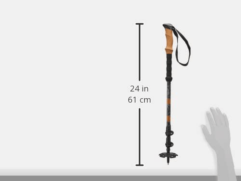 Cascade Mountain Tech Trekking Poles - Aluminum Hiking Walking Sticks with Adjustable Locks Expandable to 54" (Set of 2)