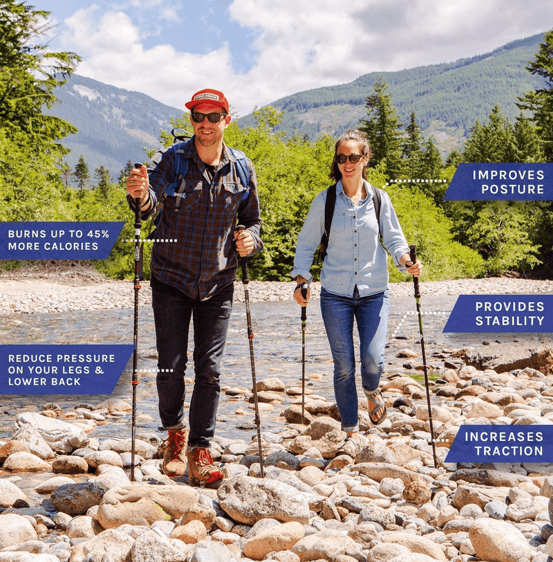 Cascade Mountain Tech Trekking Poles - Carbon Fiber Walking or Hiking Sticks with Quick Adjustable Locks Sporting Goods > Outdoor Recreation > Camping & Hiking > Hiking Poles Cascade Mountain Tech   