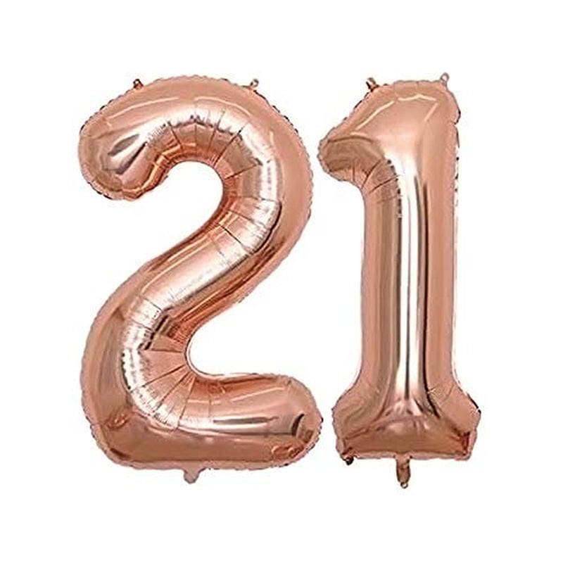 CASRO 40 Inch Jumbo 21 Rose Gold Foil Balloons for 21St Birthday Party Supplies,Anniversary Events Decorations and Graduation Decorations (ROSE21) Arts & Entertainment > Party & Celebration > Party Supplies Casro   