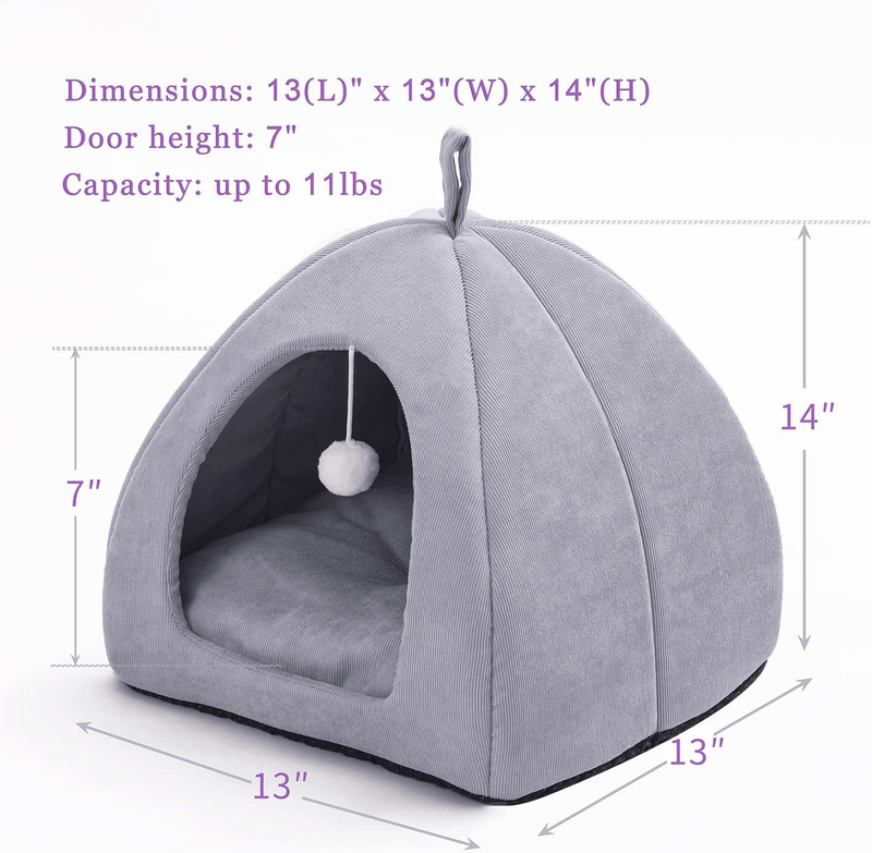 Cat Bed Cat Cave House Foldable Comfortable Cat Tent House for Small Indoor Outdoor Cats