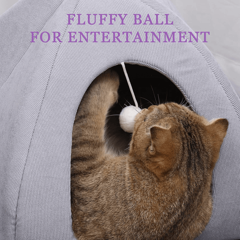 Cat Bed Cat Cave House Foldable Comfortable Cat Tent House for Small Indoor Outdoor Cats Animals & Pet Supplies > Pet Supplies > Cat Supplies > Cat Beds Weatrops   