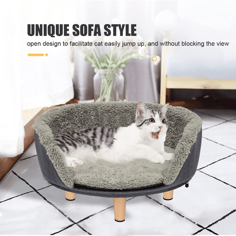 Cat Bed,Elevated Cat Bed Cat Sofa Elevated Pet Bed Pet Sofa Raised Cat Bed,Warm and Cozy Very Suitable for Kittens or Small Pet,Removable and Easy to Clean