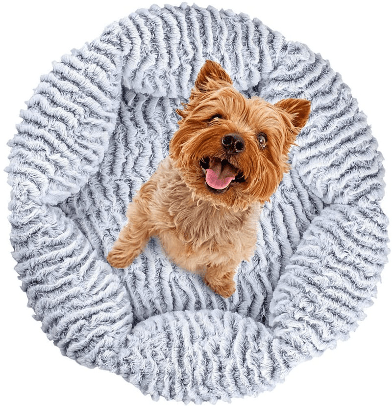 Cat Bed for Small Dog - Machine Washable Calming Pet Kitty Beds for Medium Large Cats and Puppy, anti Anxiety round Donut Dogs Kitten Bed with Non Slip Bottom and Self Warming Comfy Memory Foam Animals & Pet Supplies > Pet Supplies > Cat Supplies > Cat Beds SCENEREAL   