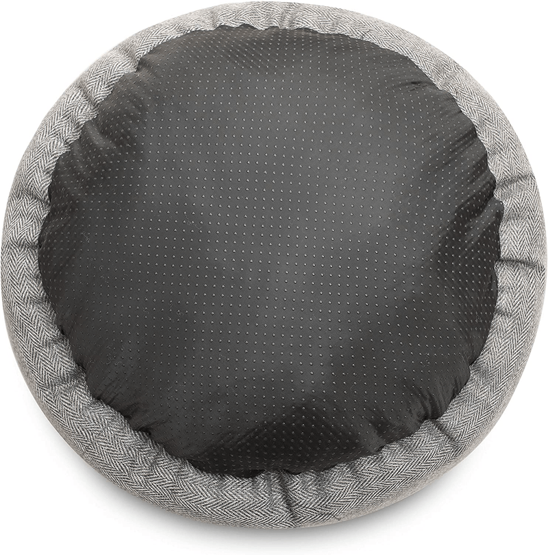 Cat Beds for Indoor Cats,Small Dog Bed,Cuddler Dog Beds,Calming Dog Bed Donut,Soft Anxiety Cozy Pet Beds,Puppy Bed for Small/Medium Dogs Washable round in Grey Color,Windracing PET