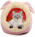 Cat Beds for Indoor Cats - Small Dog Bed with Anti-Slip Bottom, Rabbit-Shaped Cat/Small Dog Cave with Hanging Toy, Puppy Bed with Removable Cotton Pad, Super Soft Calming Pet Sofa Bed (Grey Medium) Animals & Pet Supplies > Pet Supplies > Dog Supplies > Dog Beds Garlifden Pink Large 