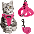 Cat Harness and Leash for Walking Escape Proof, Adjustable Cat Leash and Harness Set, Lifetime Replacement, Lightweight Kitten Harness, Easy Control Breathable Cat Vest with Reflective Strip Animals & Pet Supplies > Pet Supplies > Cat Supplies > Cat Apparel FAYOGOO Pink Medium (Pack of 1) 
