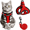 Cat Harness and Leash for Walking Escape Proof, Adjustable Cat Leash and Harness Set, Lifetime Replacement, Lightweight Kitten Harness, Easy Control Breathable Cat Vest with Reflective Strip Animals & Pet Supplies > Pet Supplies > Cat Supplies > Cat Apparel FAYOGOO Red Medium (Pack of 1) 